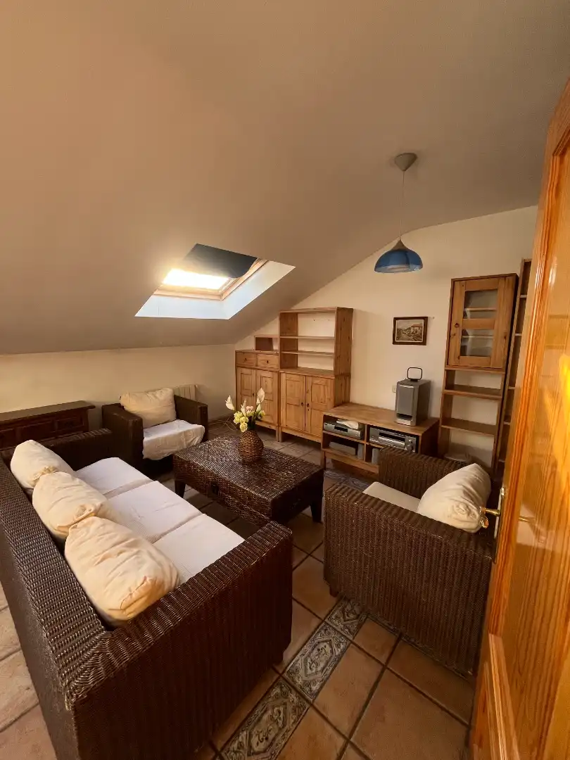 Sala de estar de Casa adosada en venta en El Boalo - Cerceda – Mataelpino con Calefacción, Terraza y Amueblado