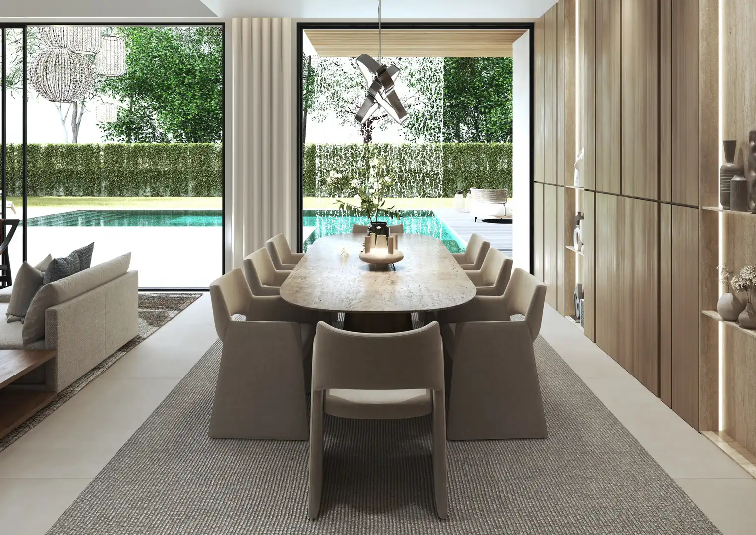Esszimmer von Haus oder Chalet zum Verkauf in Marbella mit Klimaanlage, Heizung und Privatgarten