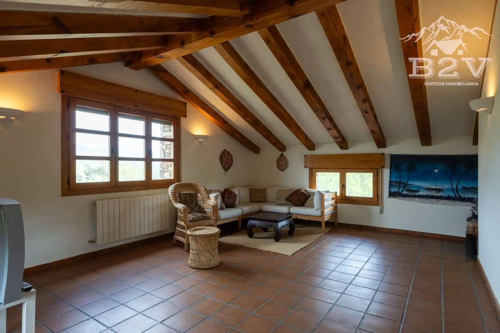 Sala de estar de Casa o chalet en venta en Garganta de los Montes con Aire acondicionado, Calefacción y Jardín privado