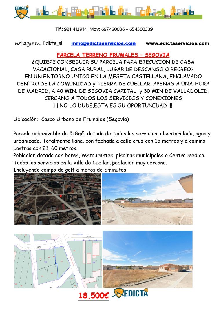 Vista exterior de Residencial en venta en Frumales