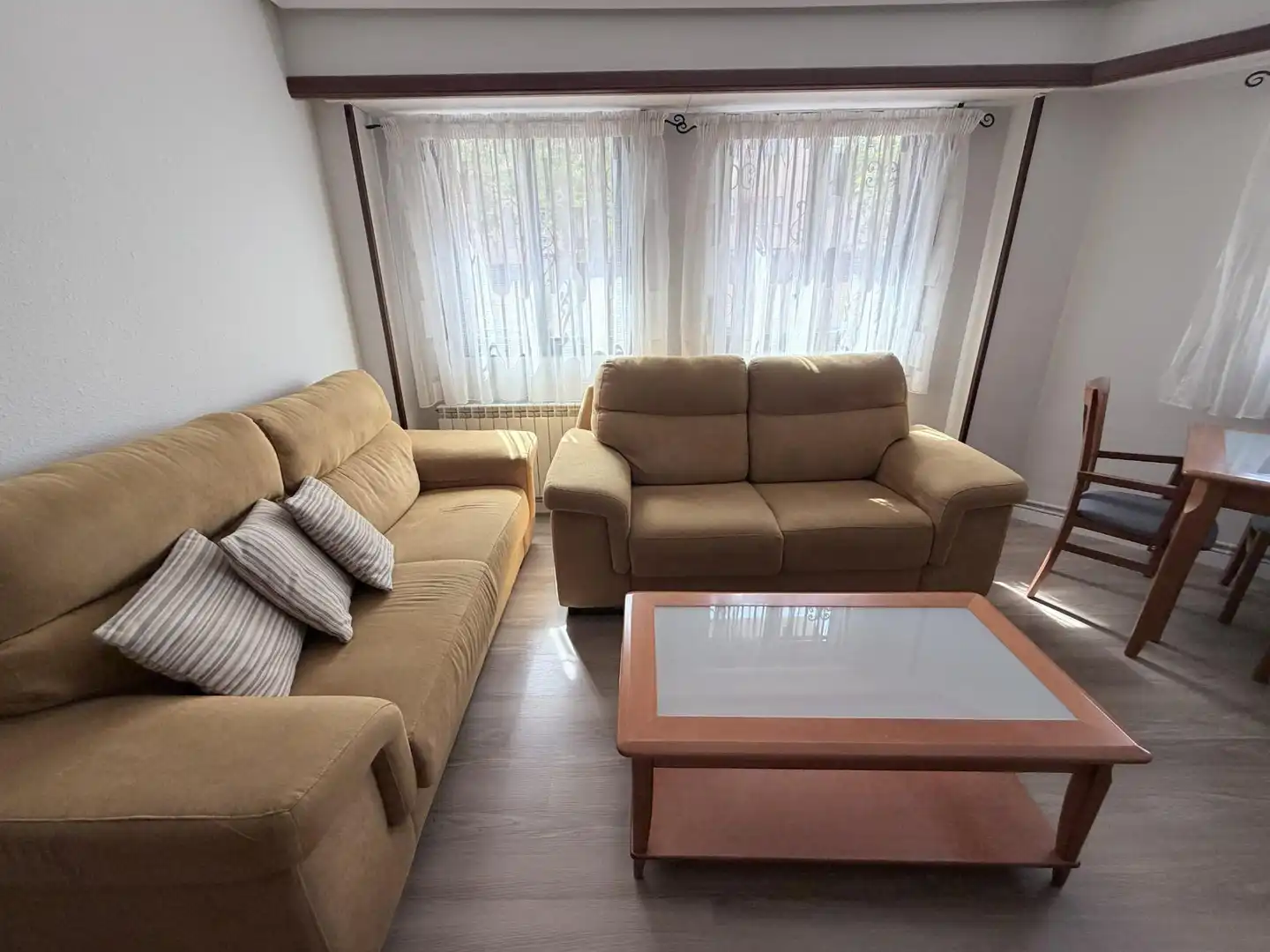 Wohnzimmer von Wohnung zur Miete in Zaragoza mit Klimaanlage, Heizung und Terrasse
