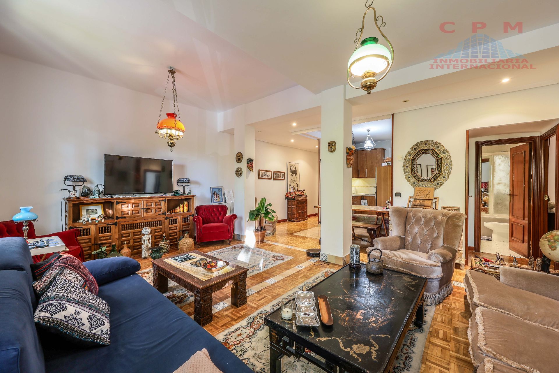 Living room of Flat for rent in  Madrid Capital  with Air Conditioner, Heating and Furnished