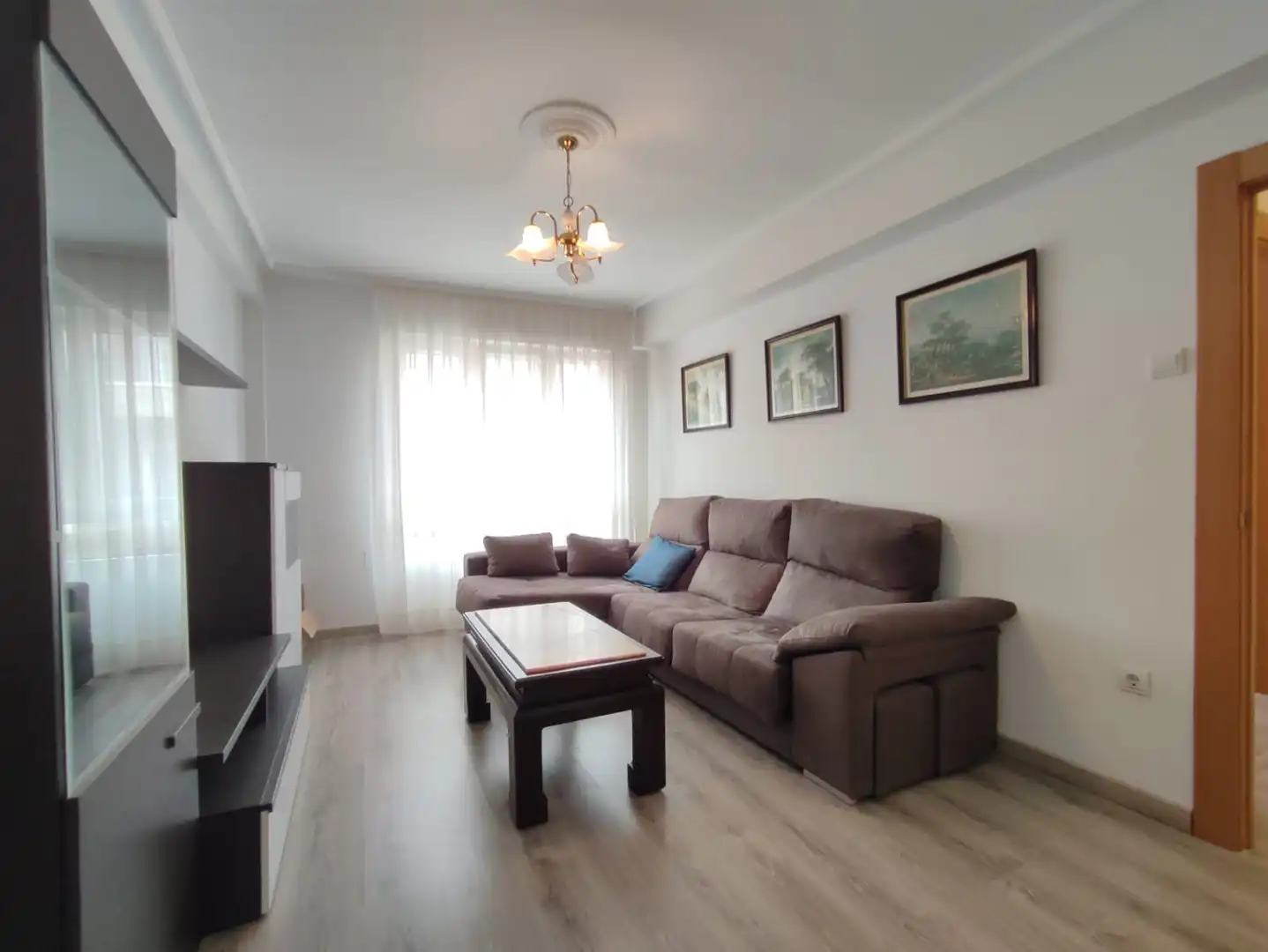 Living room of Flat for rent in Gijón   with Heating and Parquet flooring