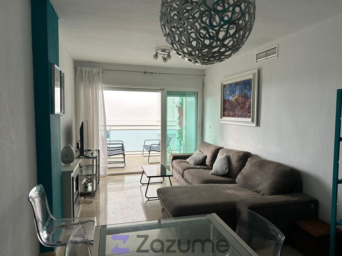 Wohnzimmer von Wohnung miete in Benissa mit Terrasse, Schwimmbad und Möbliert