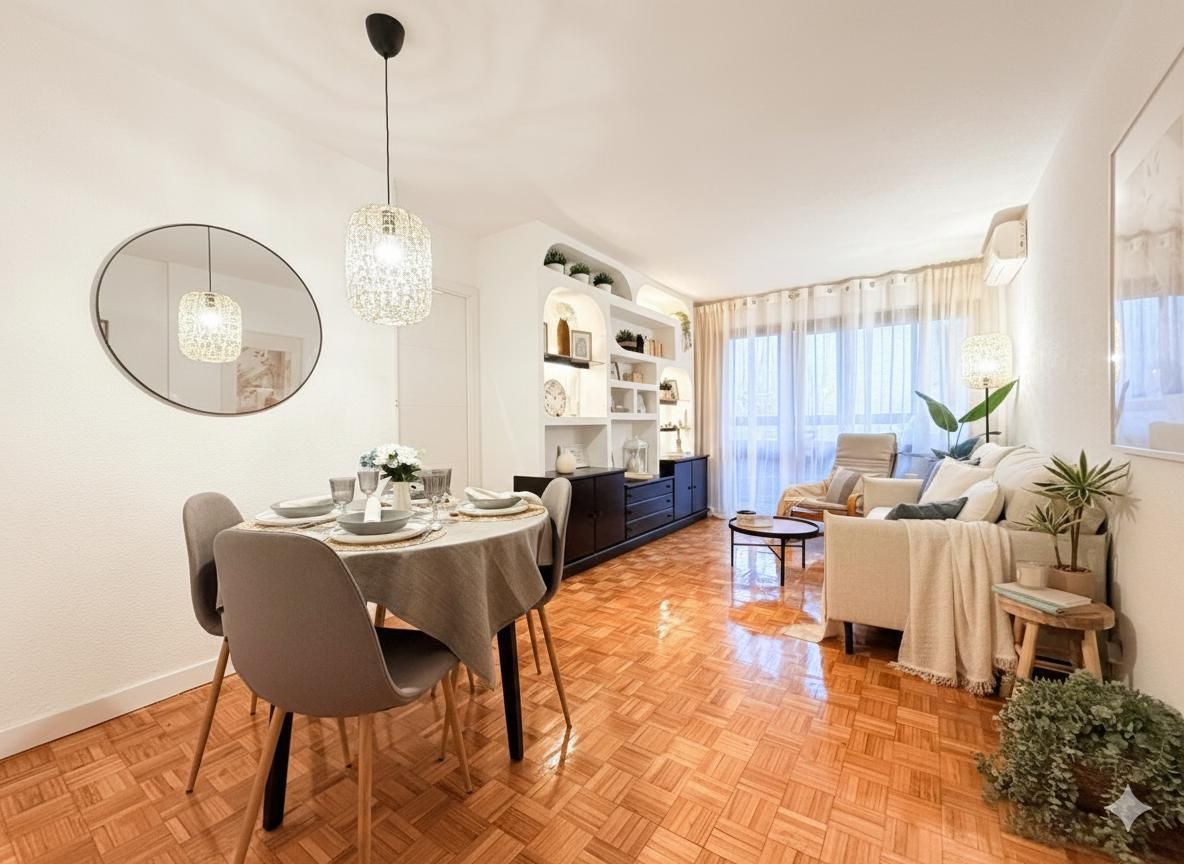Sala de estar de Piso en venta en San Fernando de Henares con Aire acondicionado, Calefacción y Parquet