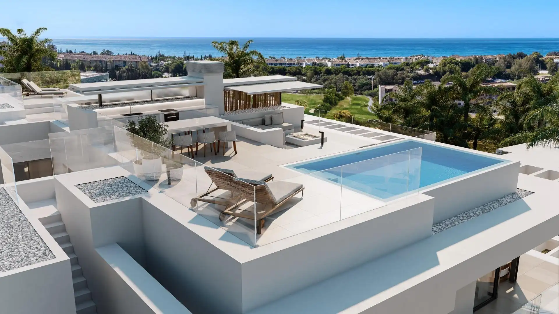 Terrassa de Casa o xalet en venda en Marbella amb Aire condicionat, Calefacció i Jardí privat