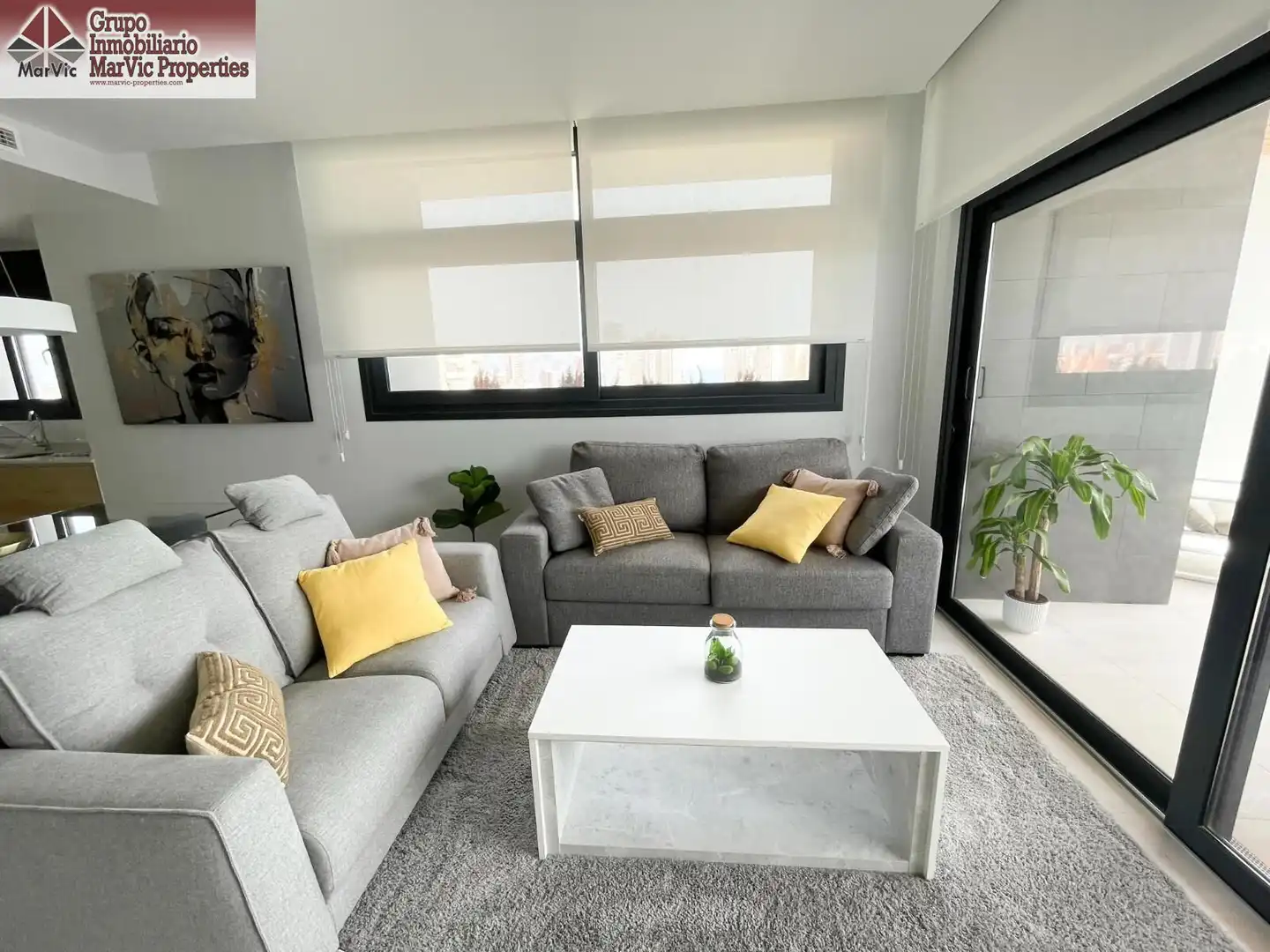 Wohnzimmer von Wohnung zum Verkauf in Benidorm mit Terrasse, Möbliert und Gemeinschaftspool