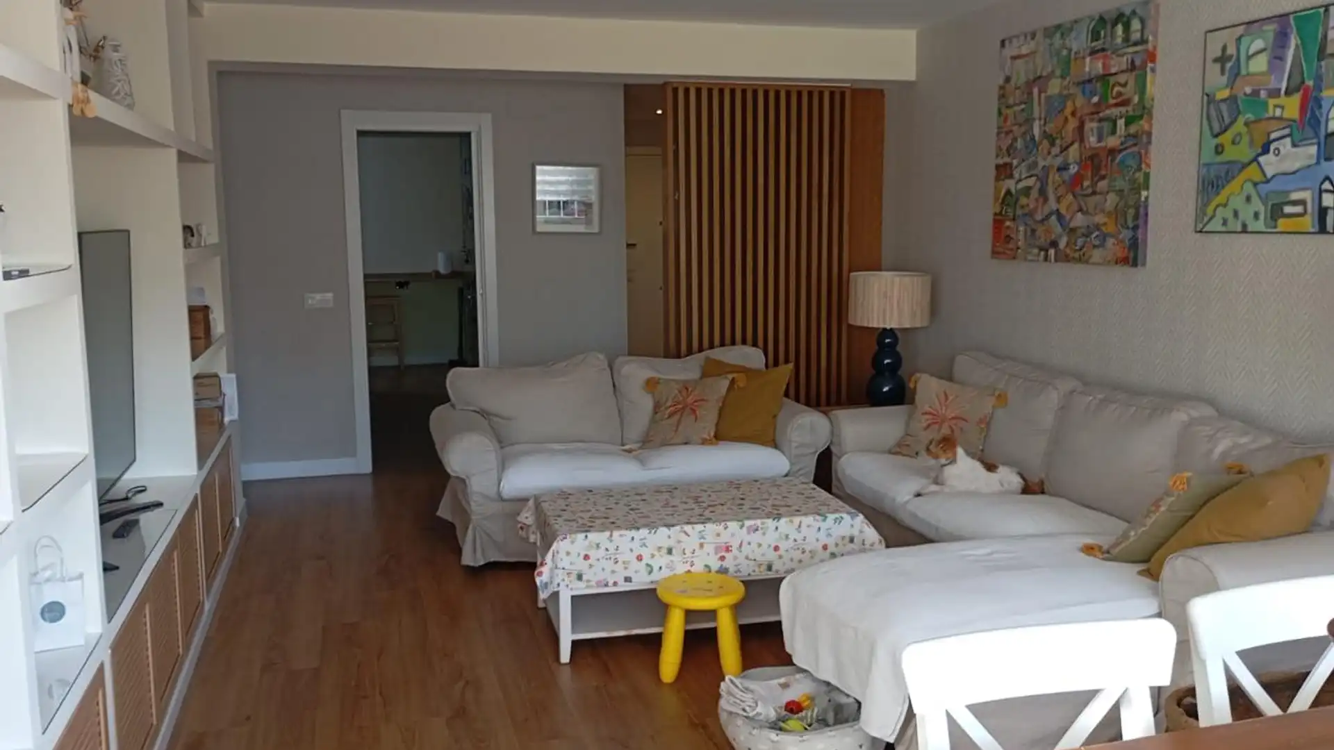 Living room of Flat for sale in  Madrid Capital  with Air Conditioner, Heating and Storage room