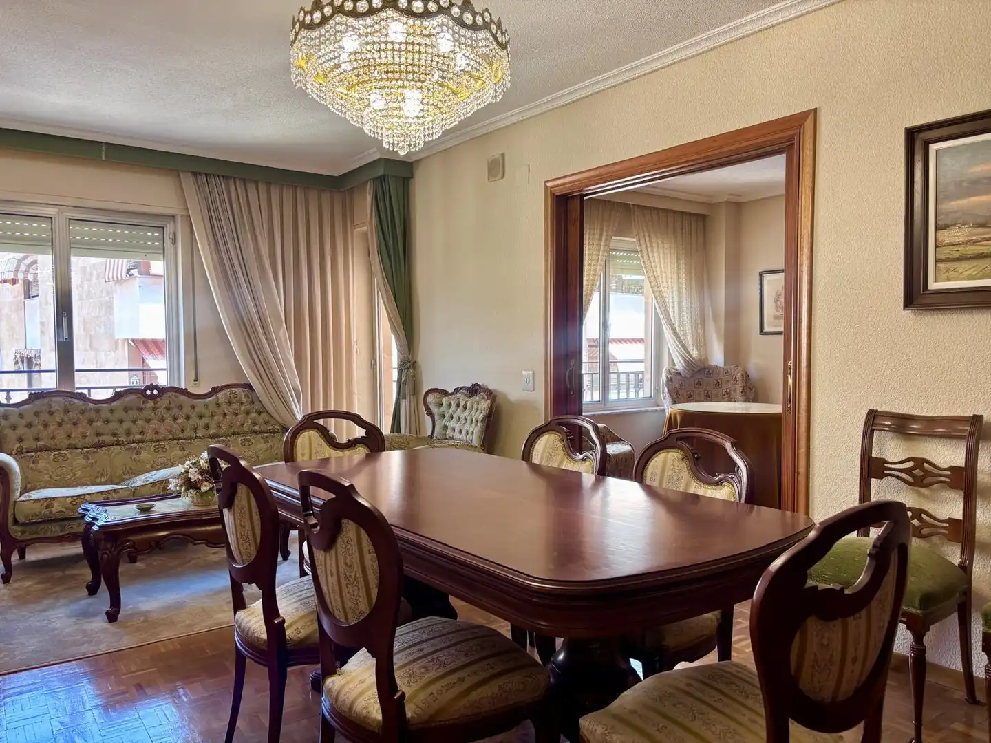 Esszimmer von Wohnung zum Verkauf in Salamanca mit Heizung, Parkett und Möbliert