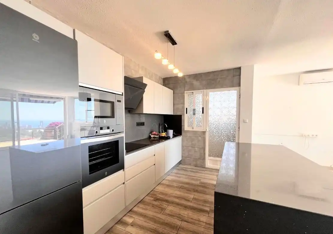 Kitchen of Flat for sale in La Nucia  with Air Conditioner, Private garden and Storage room