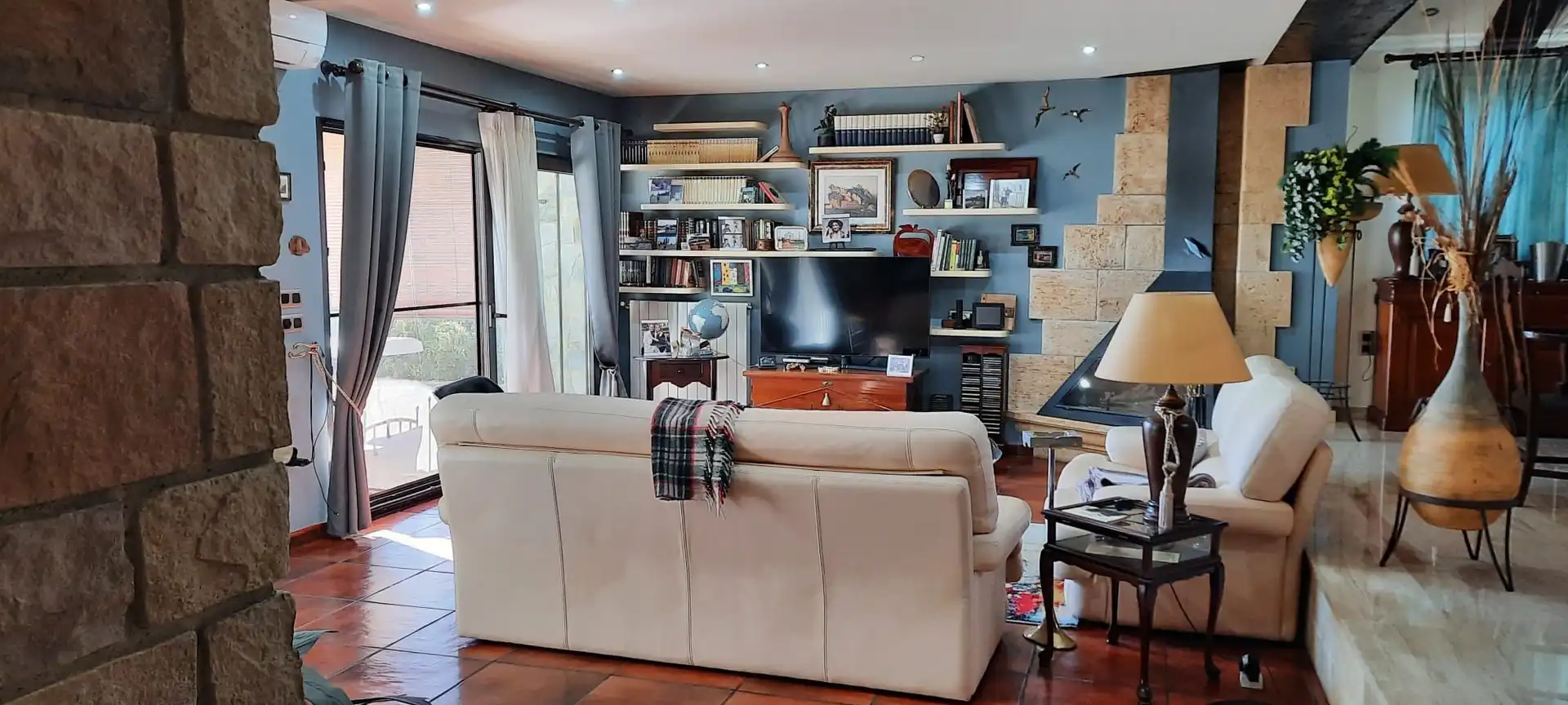 Sala d'estar de Casa o xalet en venda en Puçol amb Calefacció, Jardí privat i Terrassa