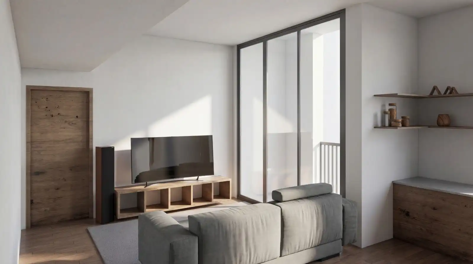 Sala de estar de Piso en venta en Terrassa con Aire acondicionado, Calefacción y Terraza