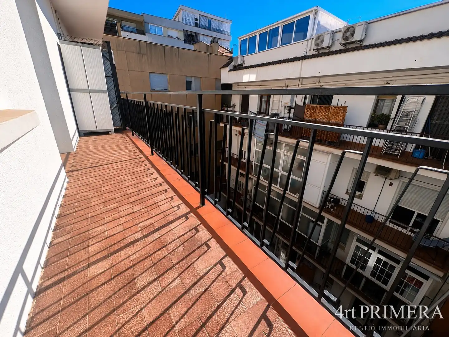 Terrasse von Wohnung zum Verkauf in Granollers mit Heizung, Parkett und Ofen
