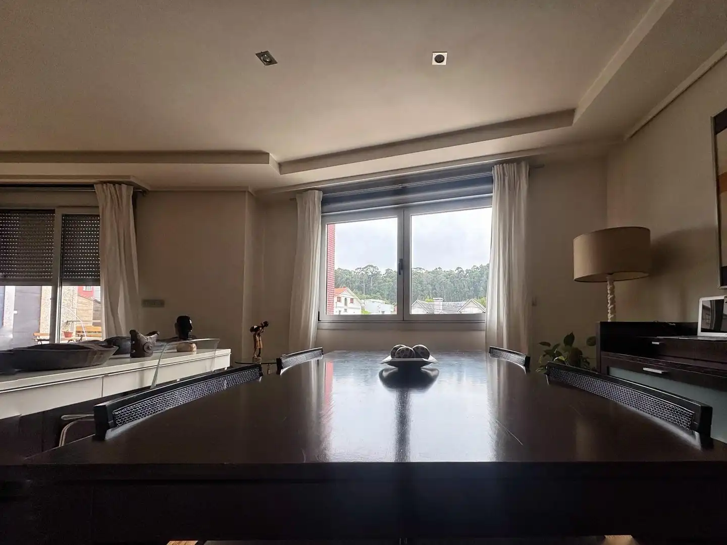 Dining room of Flat for sale in O Grove    with Heating, Terrace and Furnished