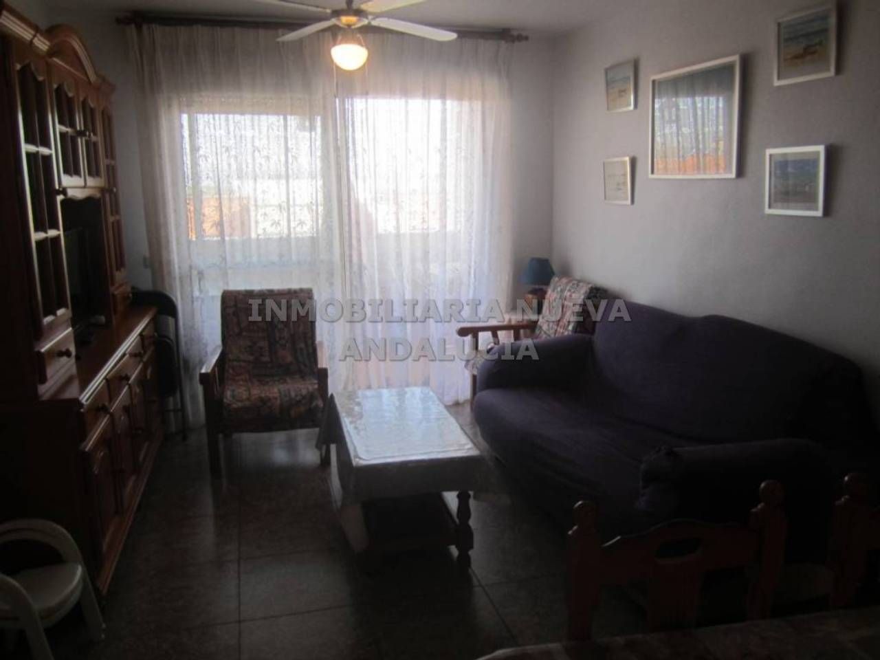 Sala d'estar de Pis de lloguer en  Almería Capital amb Calefacció, Terrassa i Moblat