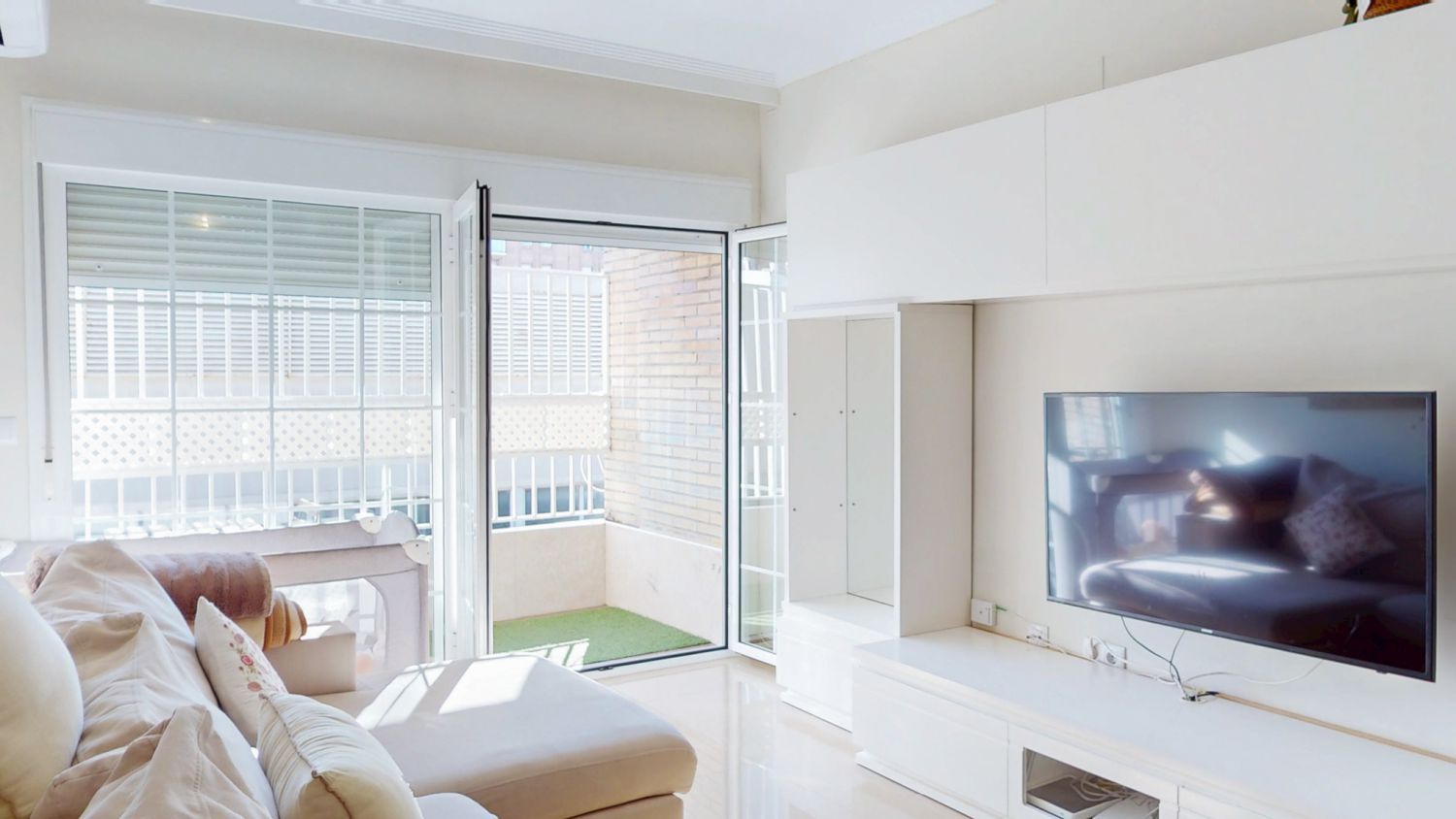 Sala d'estar de Pis en venda en  Sevilla Capital amb Aire condicionat, Calefacció i Terrassa