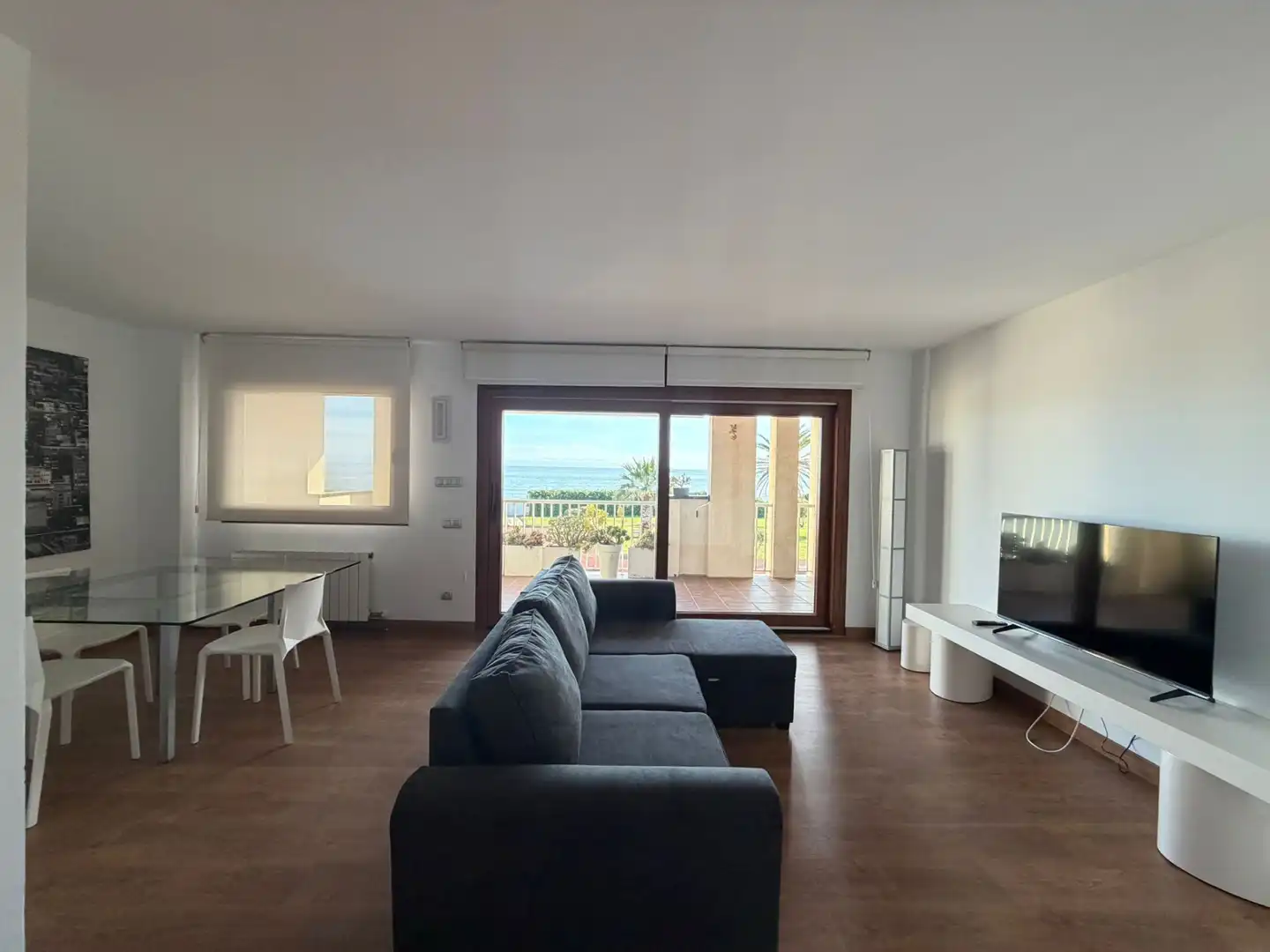 Wohnzimmer von Wohnung zur Miete in Gavà mit Heizung, Parkett und Terrasse