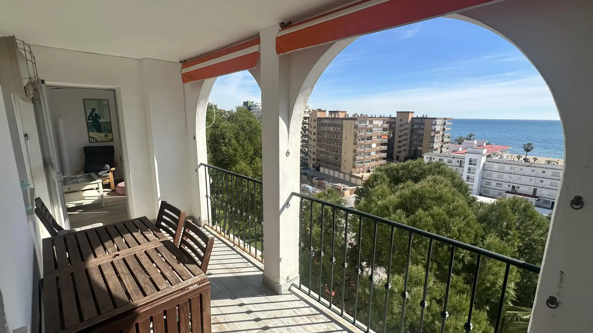 Terrassa de Apartament de lloguer en Fuengirola amb Jardí privat i Piscina comunitària