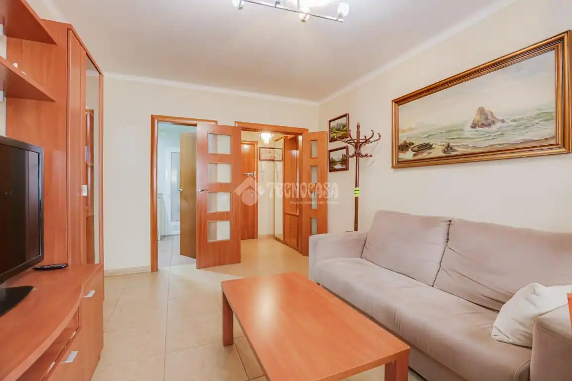 Sala de estar de Piso en venta en Mollet del Vallès con Amueblado y Balcón