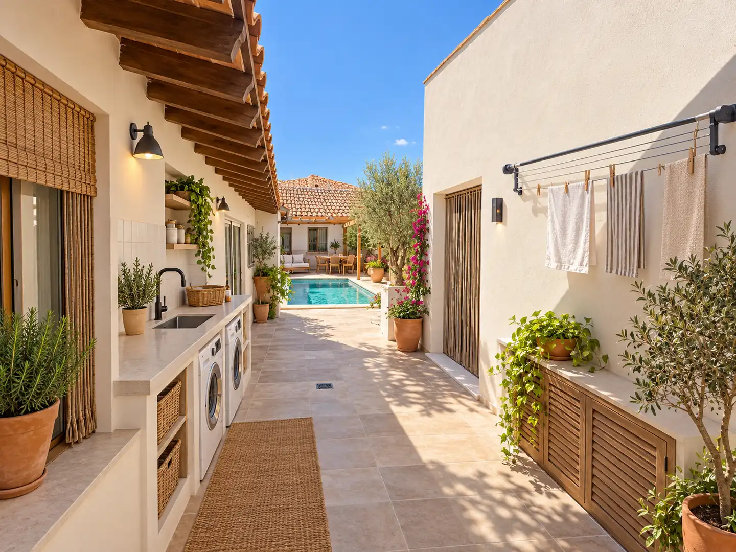 Terrasse von Einfamilien-Reihenhaus zum Verkauf in Ciudad Real mit Privatgarten und Terrasse