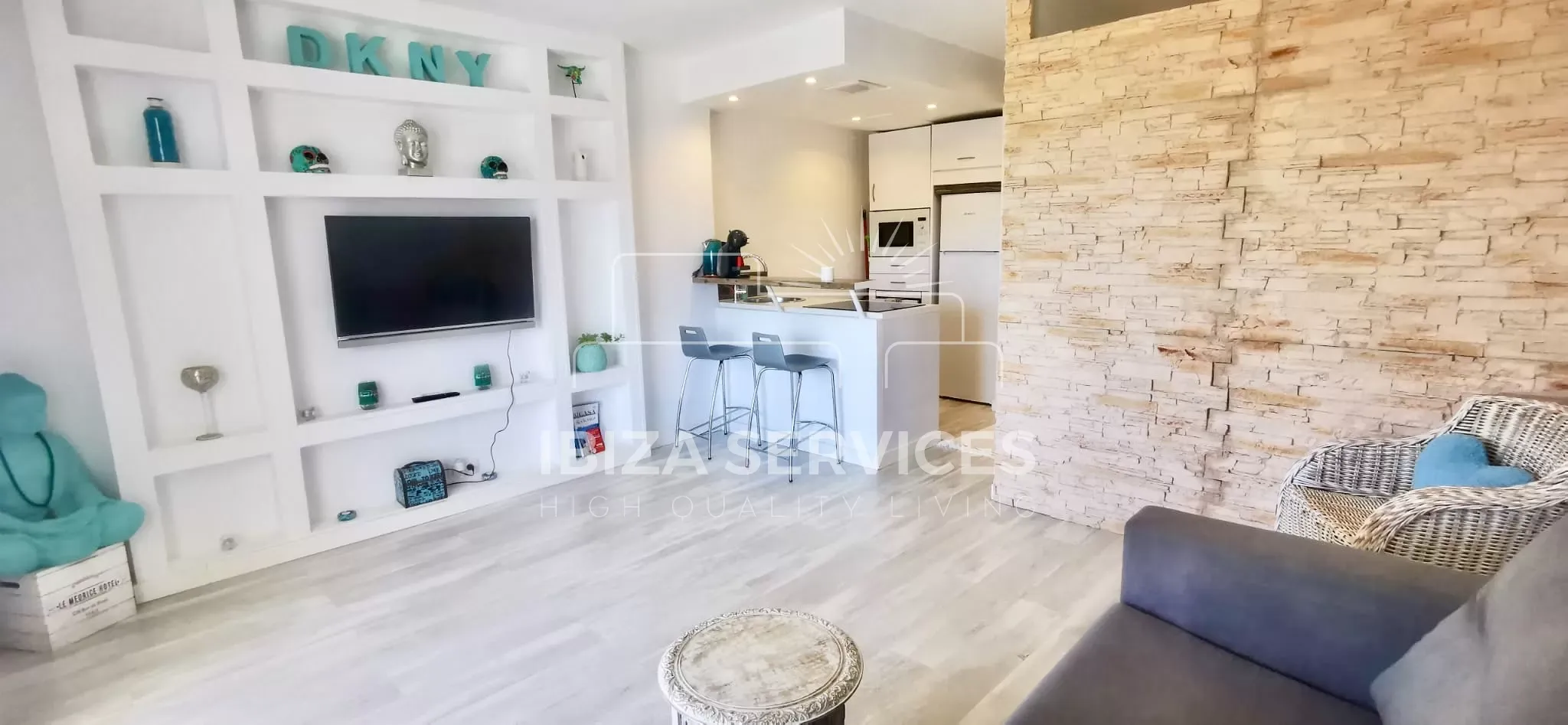 Living room of Flat for sale in Sant Josep de sa Talaia  with Air Conditioner and Swimming Pool