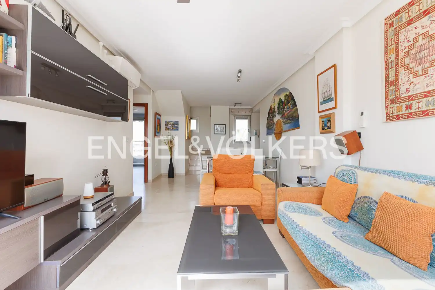 Sala de estar de Ático en venta en Dénia con Aire acondicionado, Calefacción y Jardín privado