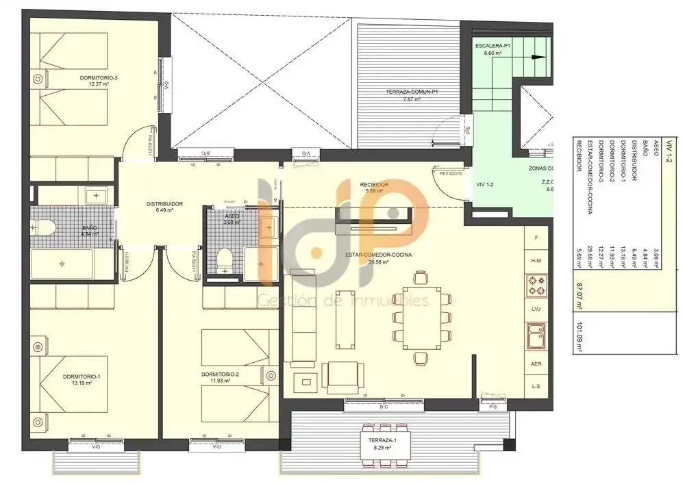 Piso con terraza en venta en Huércal-Overa