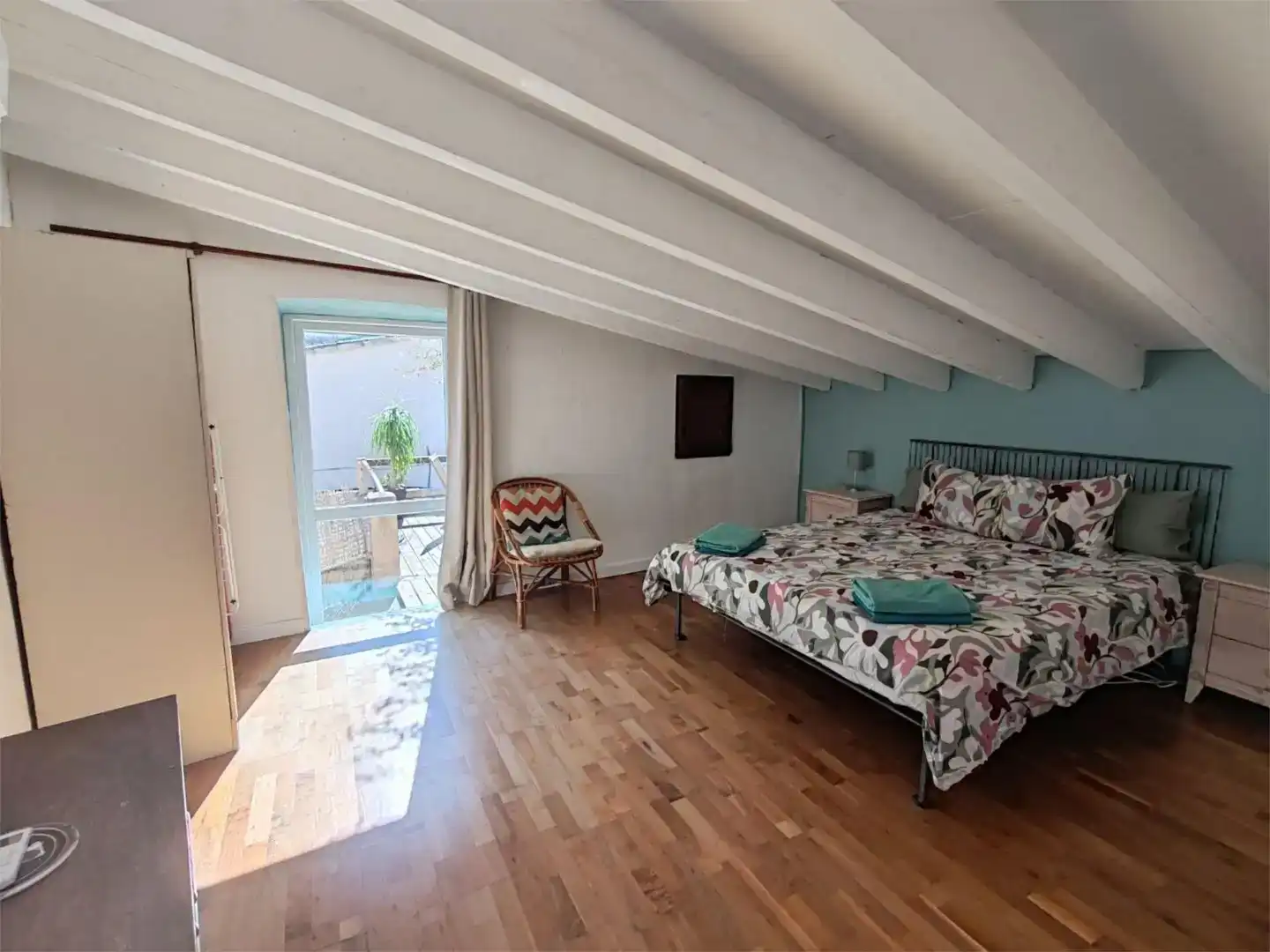 Schlafzimmer von Einfamilien-Reihenhaus zur Miete in Sóller mit Klimaanlage, Parkett und Möbliert