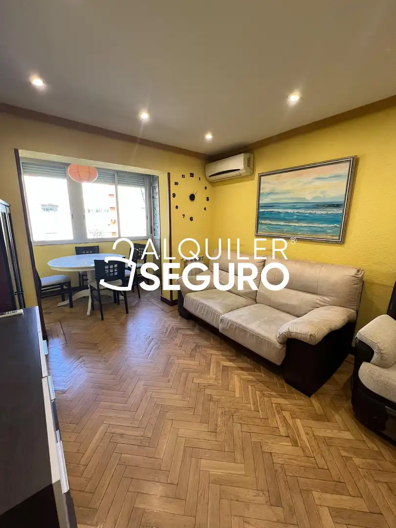 Wohnzimmer von Wohnung zur Miete in Madrid mit Klimaanlage, Heizung und Terrasse