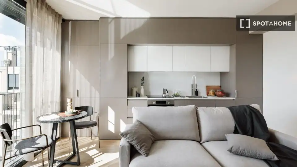 Living room of Flat for rent in Barcelona  with Air Conditioner, Heating and Furnished