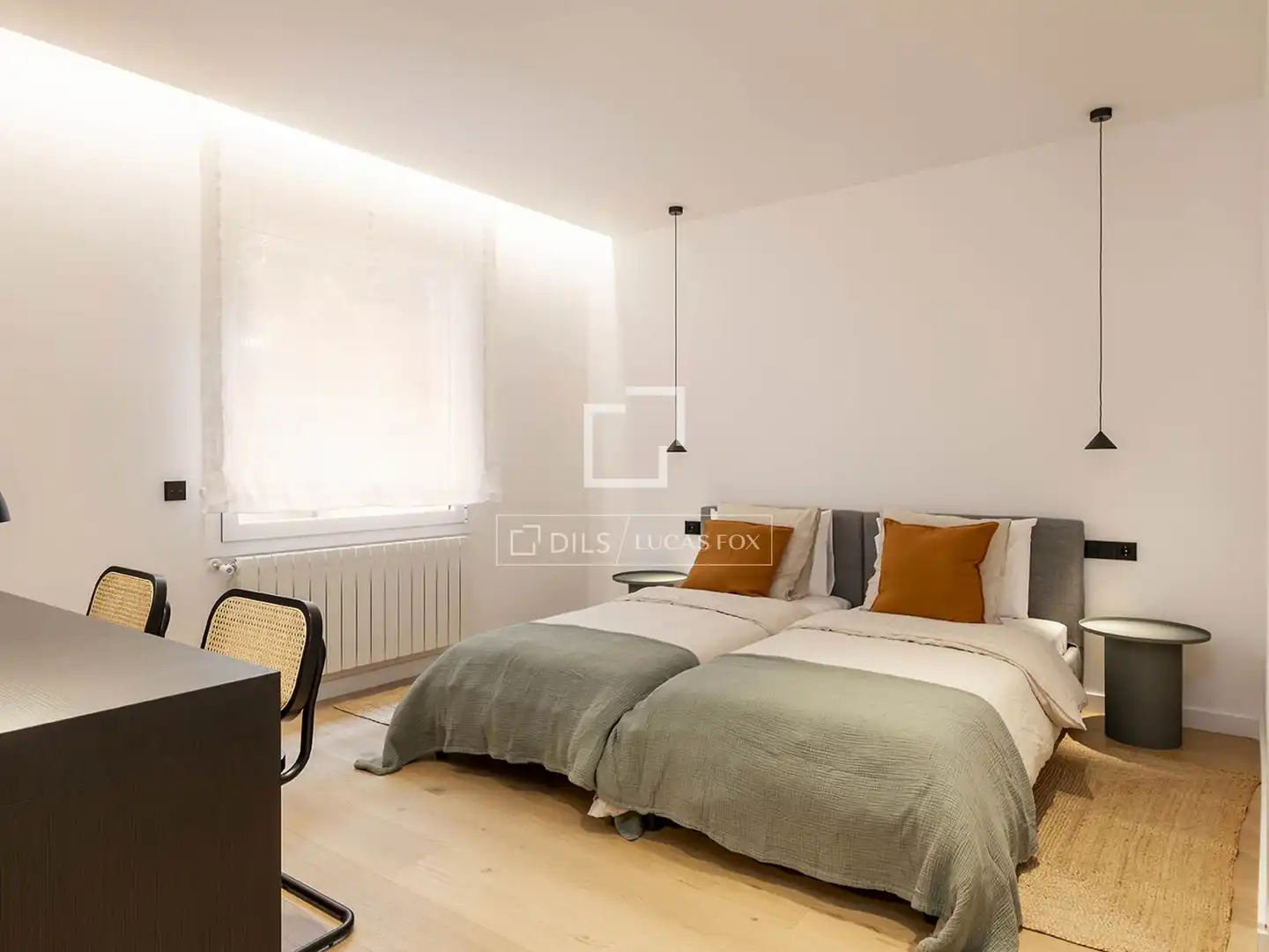 Bedroom of Flat for rent in Barcelona  with Air Conditioner, Heating and Parquet flooring