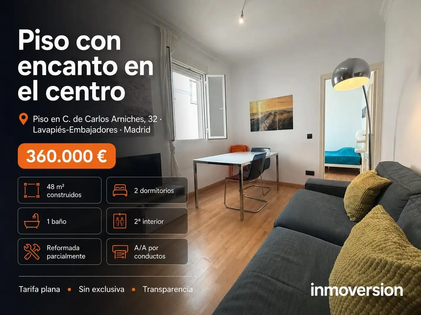 Living room of Flat for sale in Madrid  with Heating