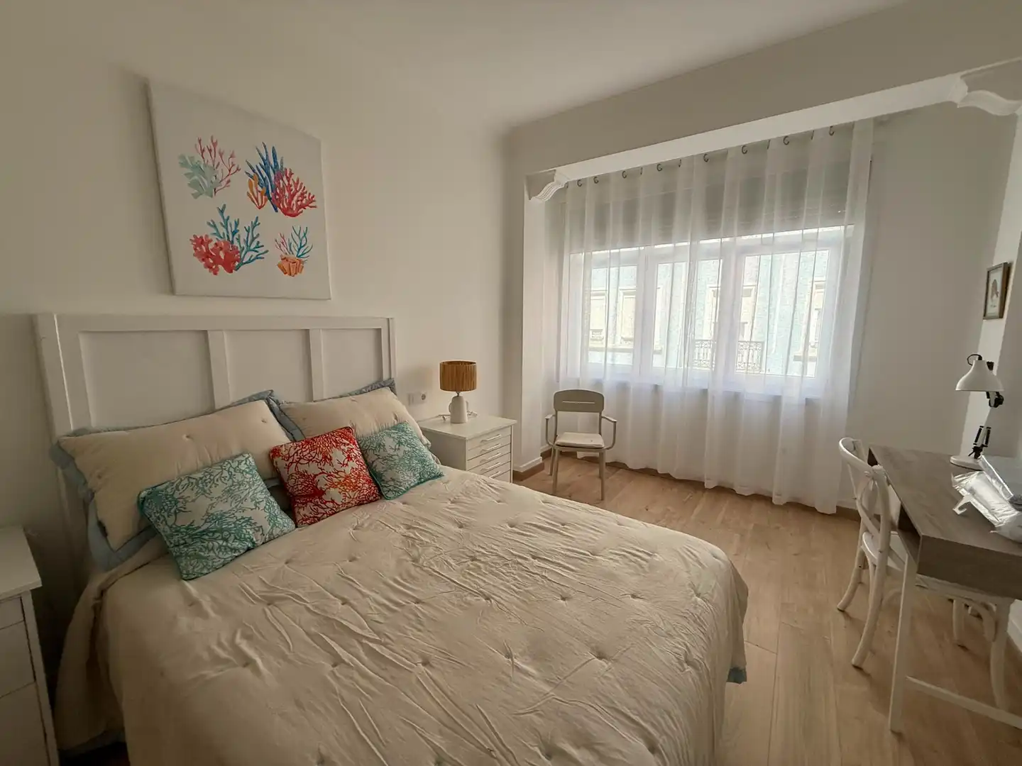 Bedroom of Flat for rent in Ferrol  with Heating, Parquet flooring and Terrace