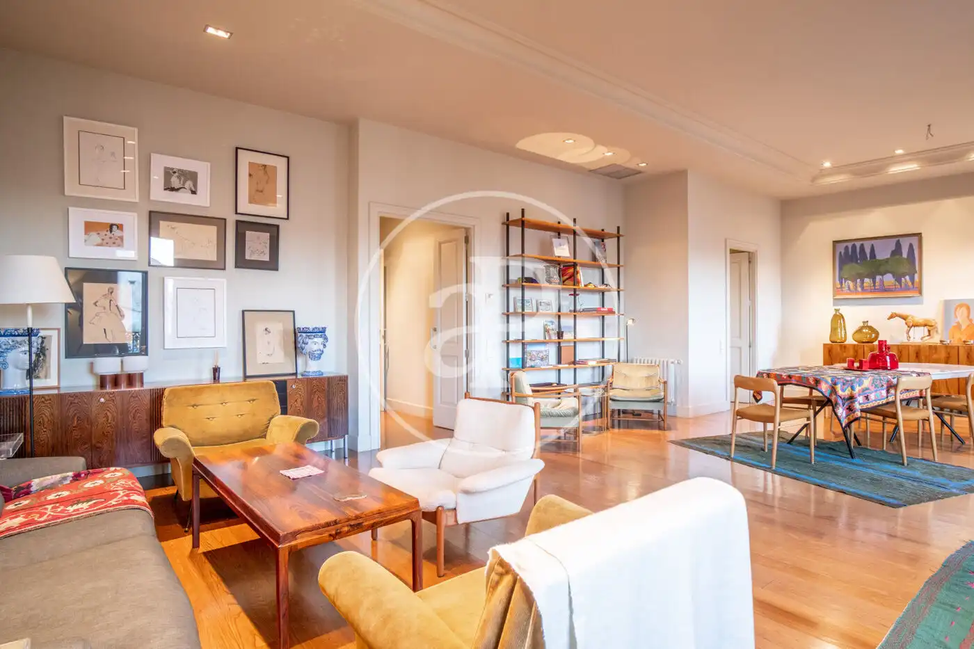 Wohnzimmer von Wohnung zur Miete in Barcelona mit Klimaanlage, Heizung und Möbliert