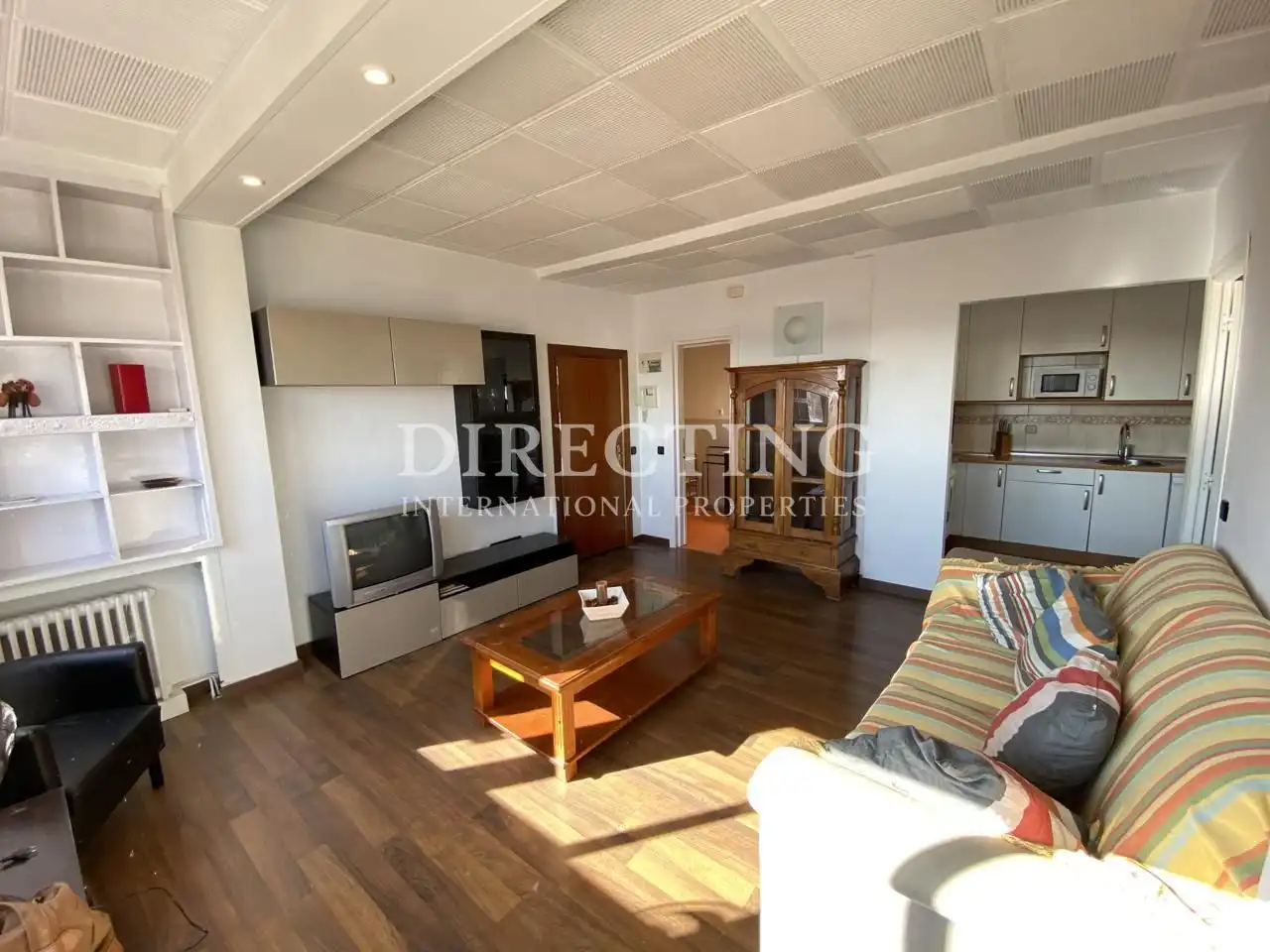 Wohnzimmer von Dachboden zur Miete in Madrid mit Klimaanlage, Heizung und Terrasse