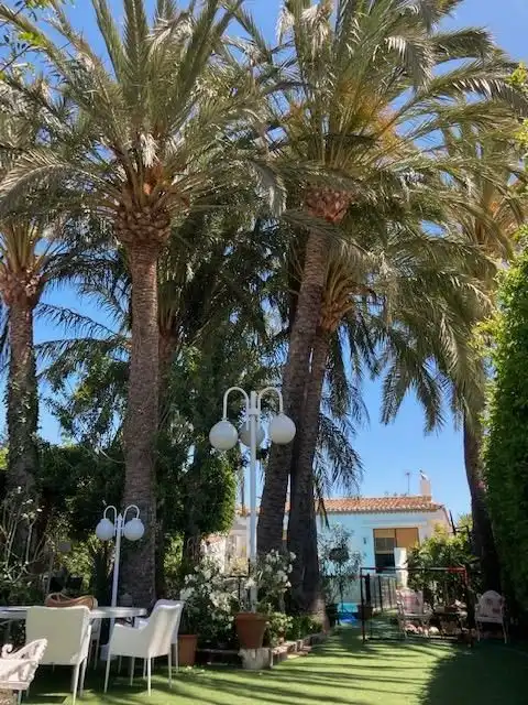 Vista exterior de Casa o xalet en venda en Roquetas de Mar amb Aire condicionat, Calefacció i Jardí privat