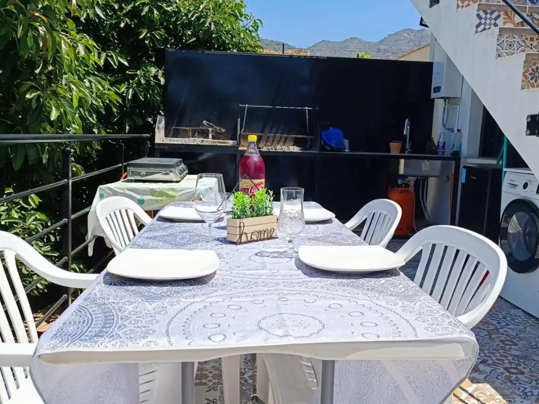 Terraza de Casa o chalet de alquiler en Nerja con Aire acondicionado, Calefacción y Jardín privado