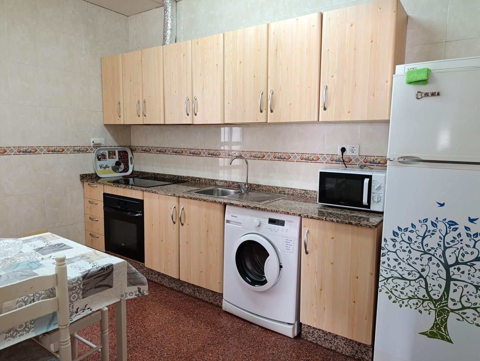 Cuina de Pis de lloguer en  Murcia Capital amb Aire condicionat, Calefacció i Moblat