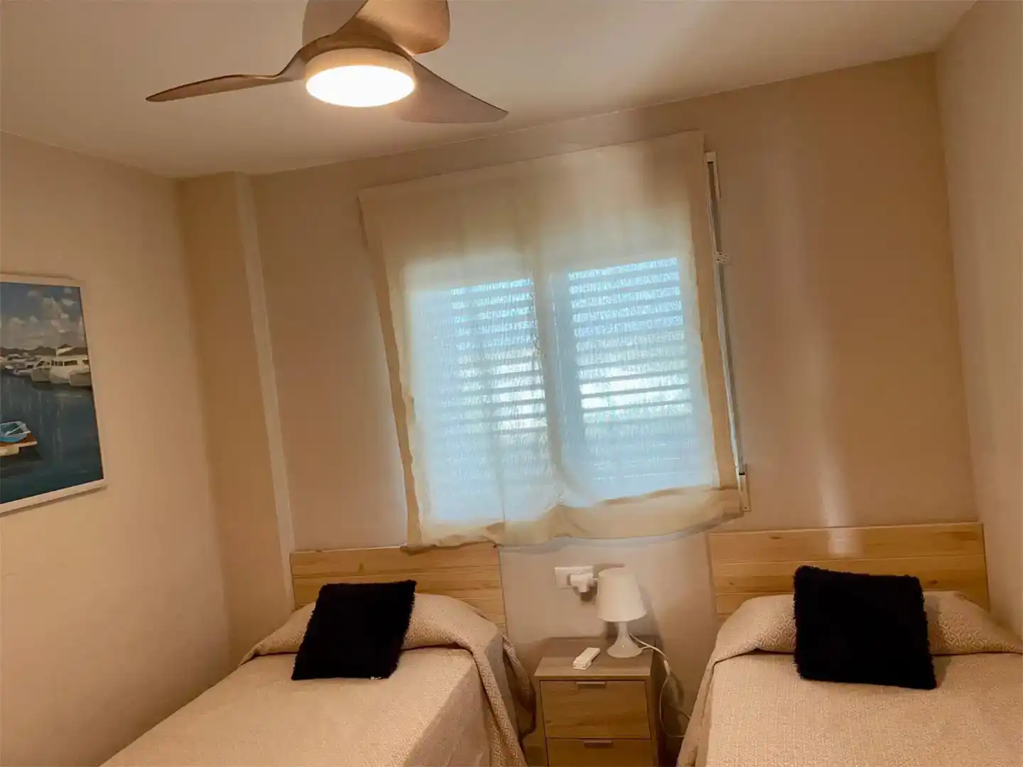 Bedroom of Flat for rent in Oliva  with Air Conditioner, Swimming Pool and Furnished