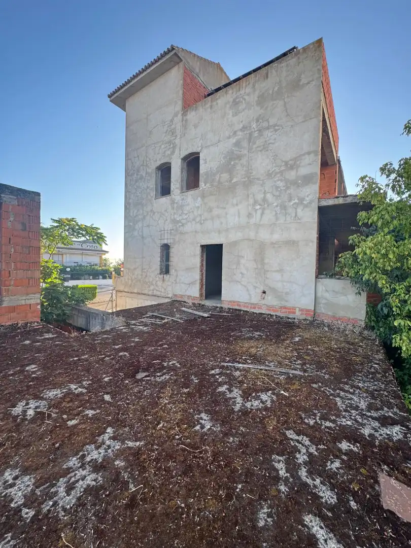 Vista exterior de Casa o xalet en venda en Castuera amb Jardí privat, Terrassa i Traster