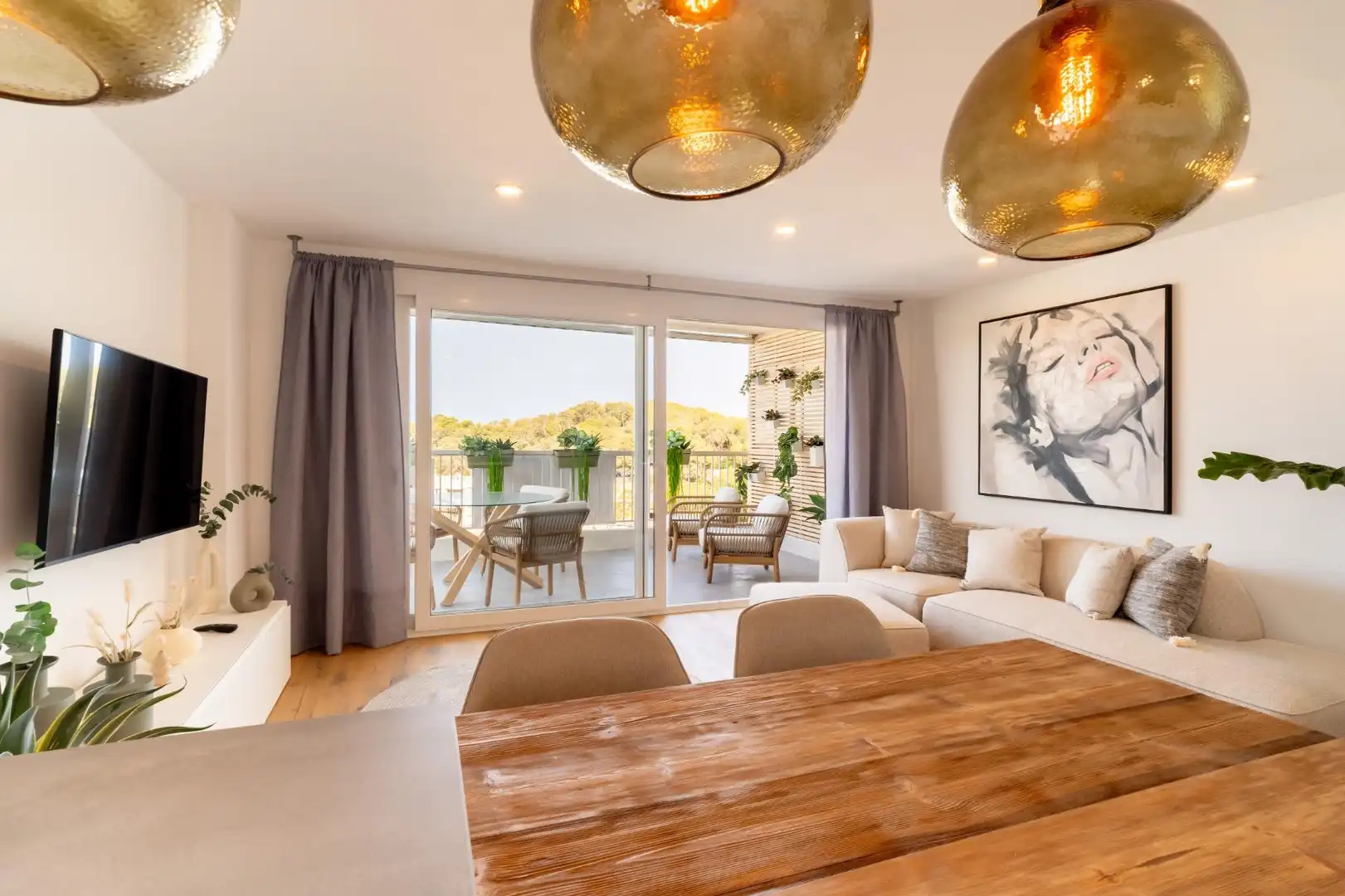Sala de estar de Piso en venta en Calvià con Aire acondicionado, Terraza y Amueblado