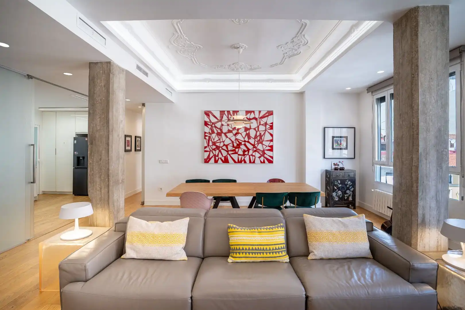 Wohnzimmer von Wohnung zur Miete in Valencia mit Klimaanlage und Heizung