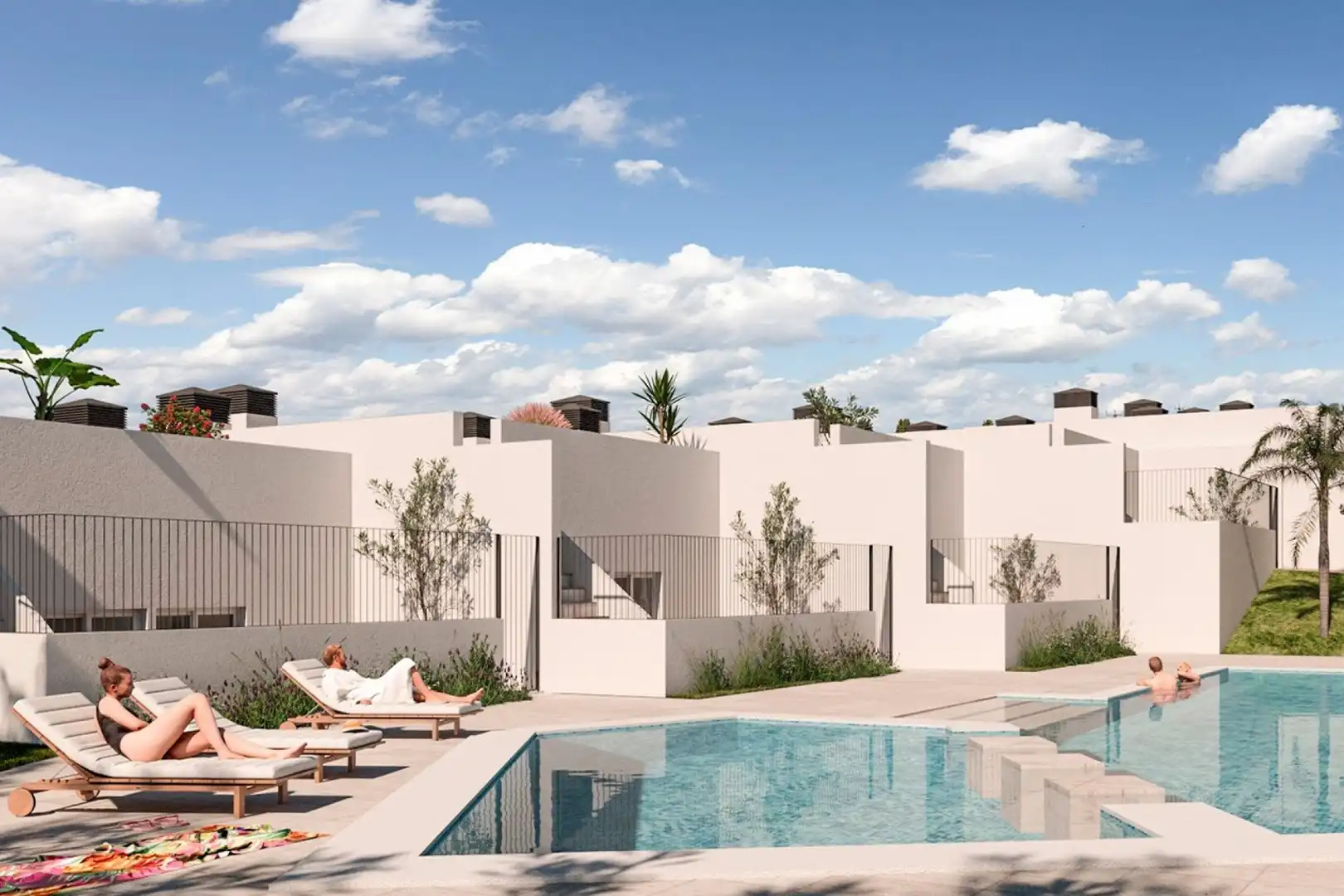 Terraza de Casa adosada en venta en Monforte del Cid con Aire acondicionado, Jardín privado y Terraza