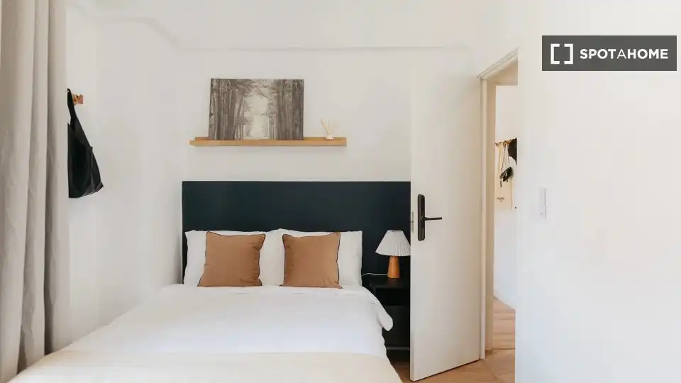 Bedroom of Flat for rent in Valencia  with Air Conditioner, Heating and Furnished