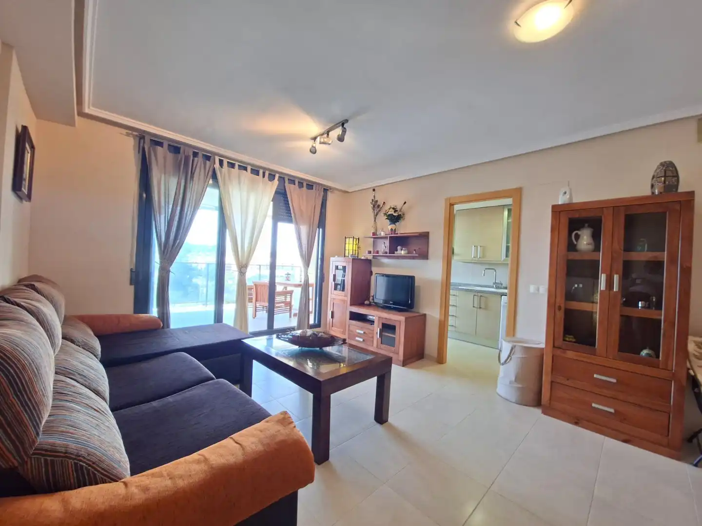 Sala de estar de Apartamento en venta en Oropesa del Mar / Orpesa con Aire acondicionado, Terraza y Amueblado