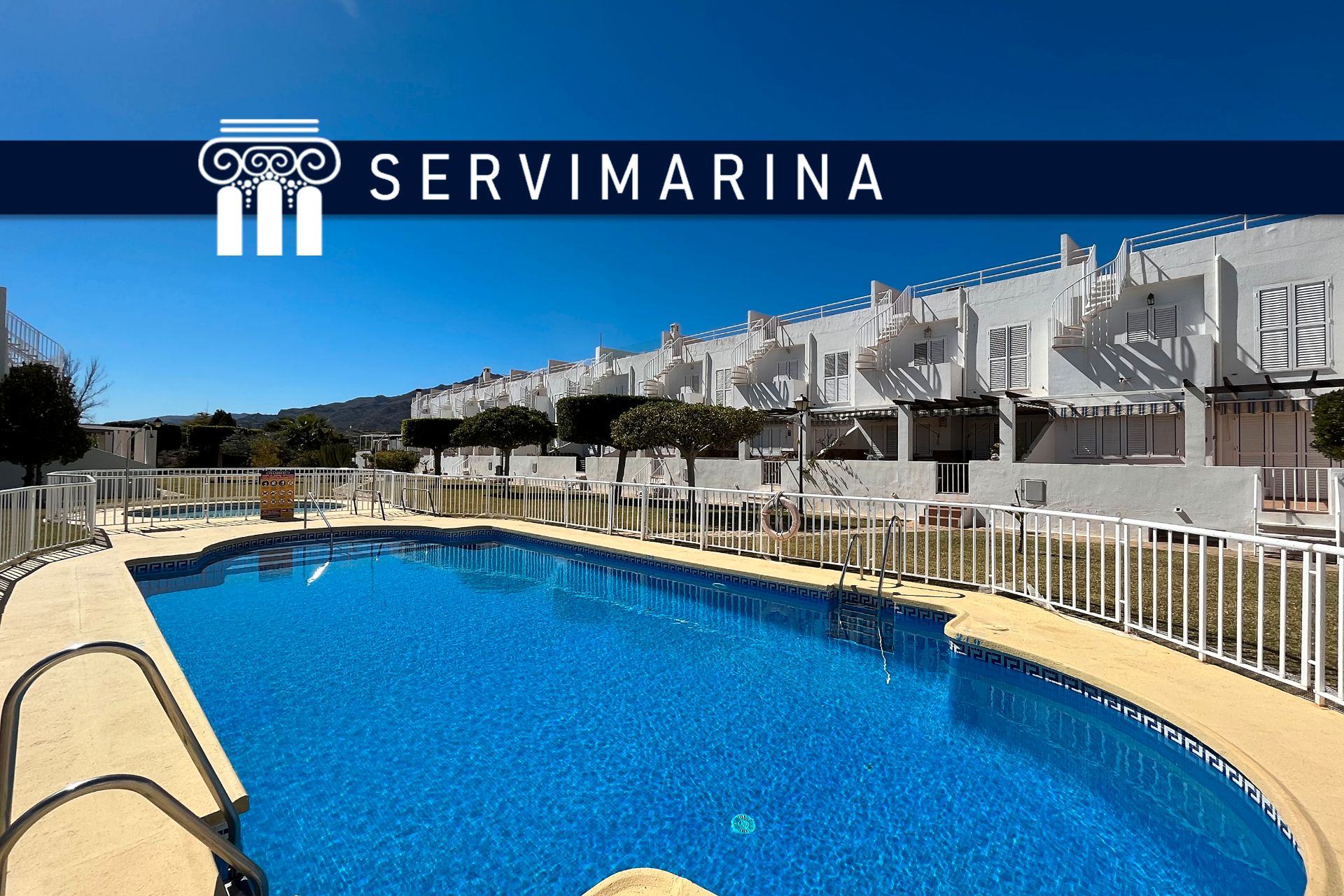 Exterior view of Single-family semi-detached for sale in Mojácar  with Air Conditioner, Private garden and Terrace