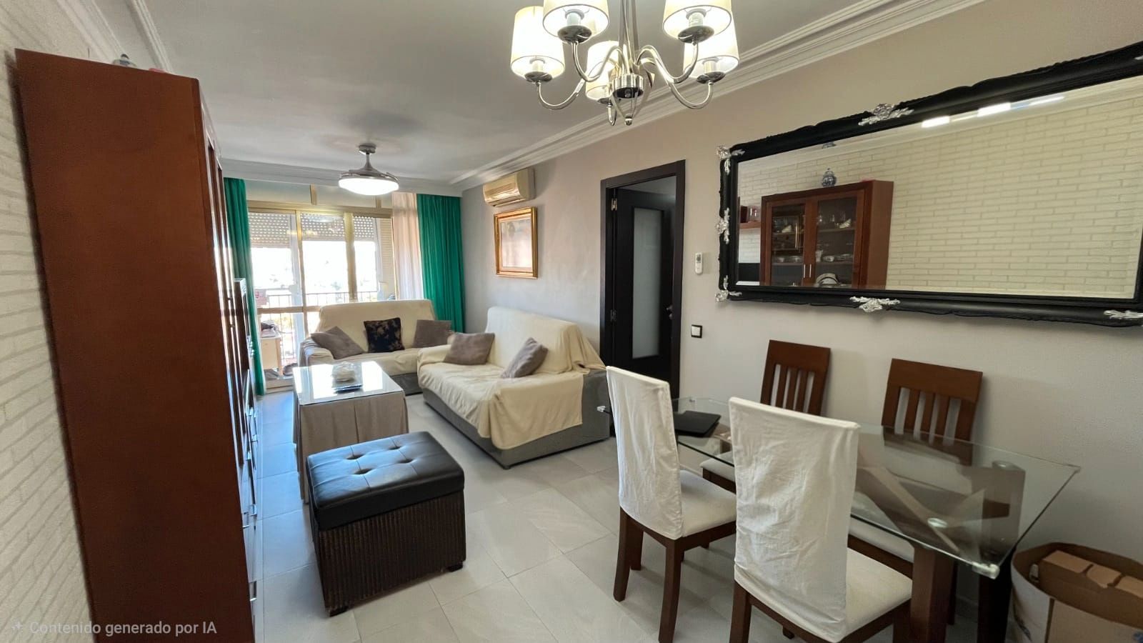 Living room of Flat for sale in Málaga Capital  with Furnished and Balcony