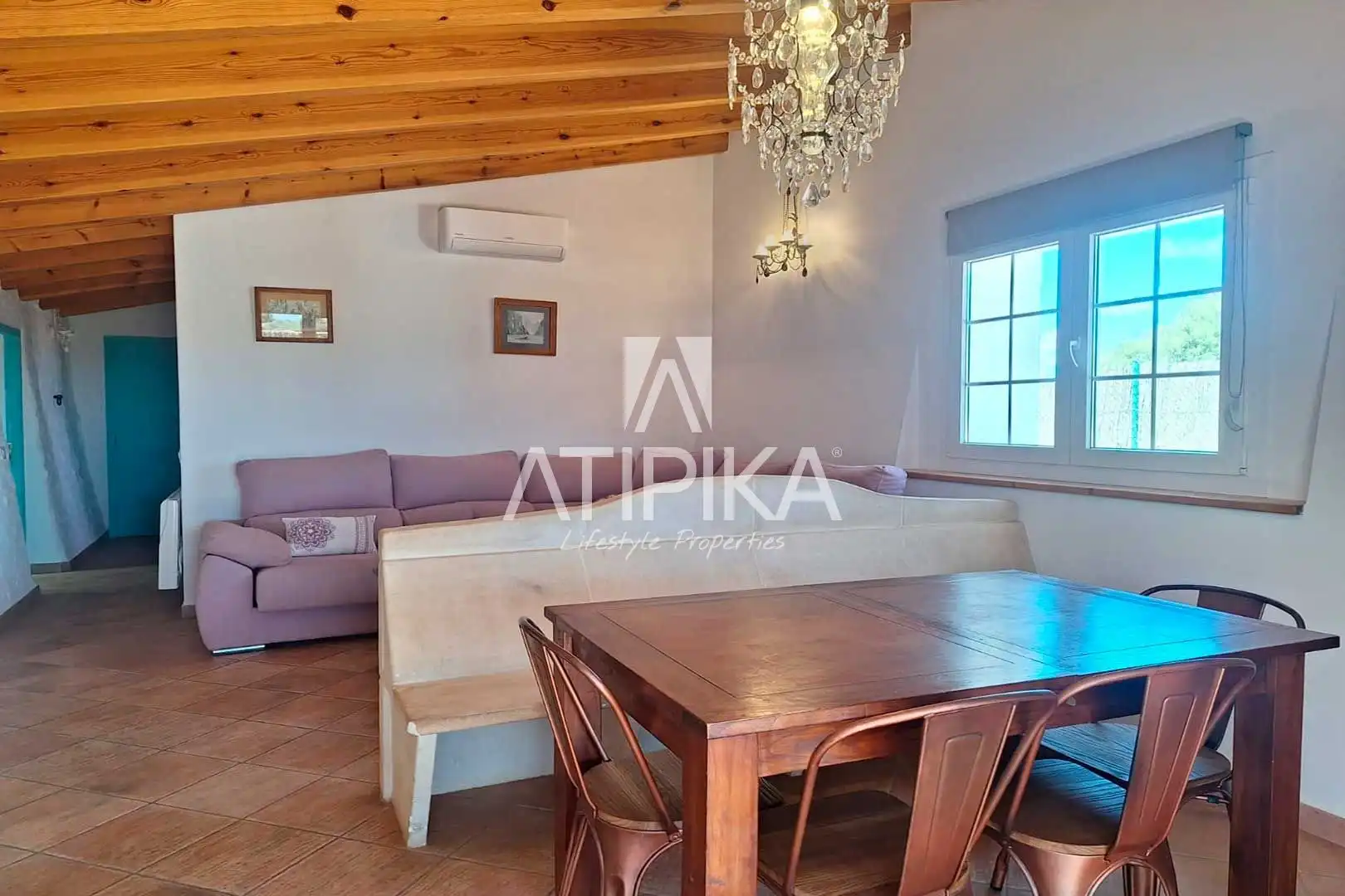 Sala de estar de Finca rústica en venta en Maó - Mahón con Aire acondicionado, Piscina y Horno