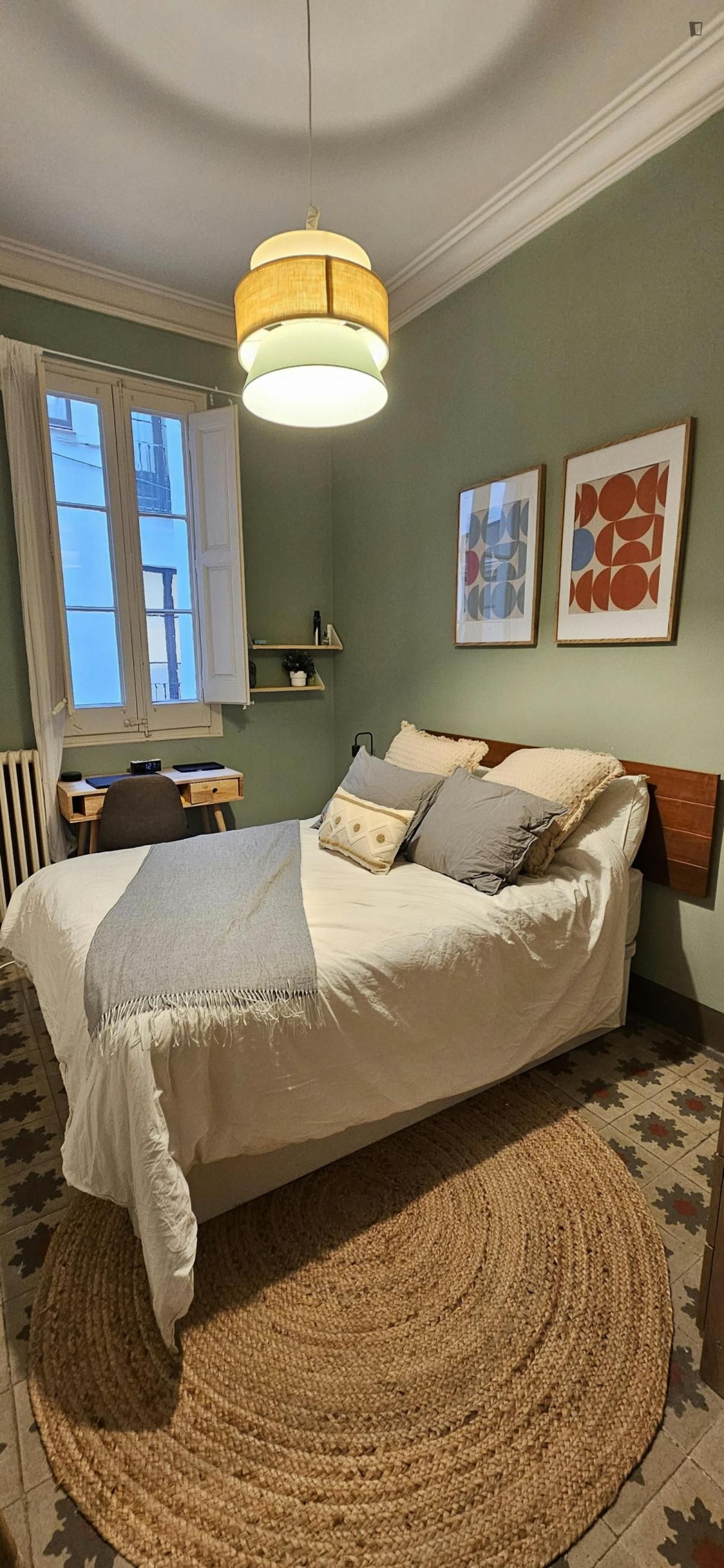 Bedroom of Apartment to share in  Barcelona Capital  with Heating, Furnished and Oven