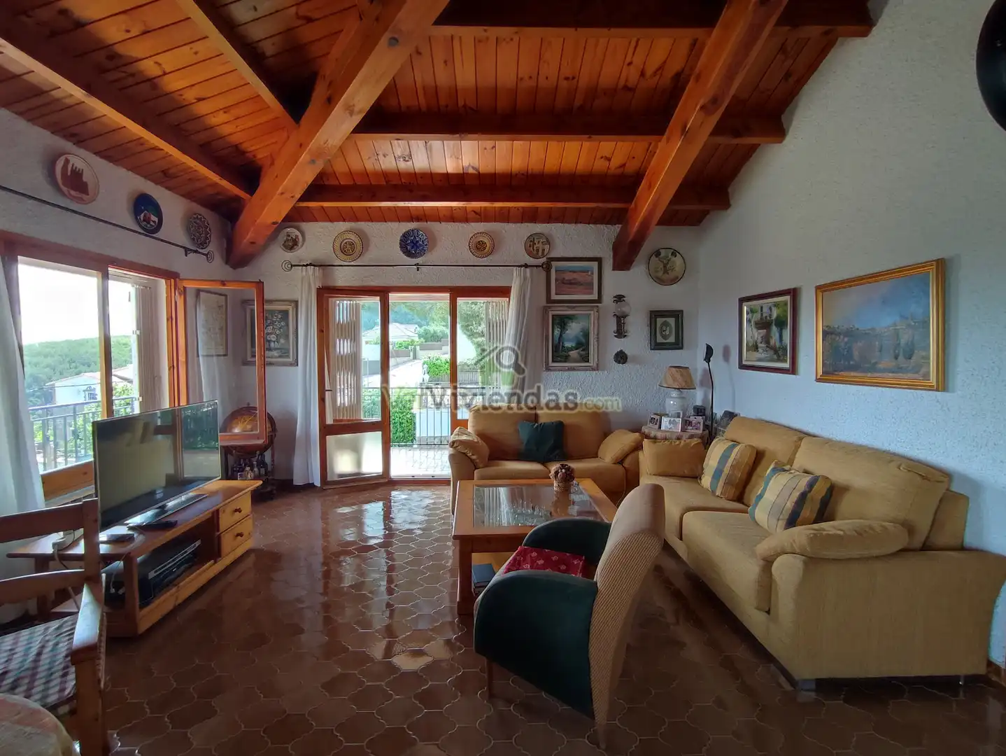 Sala de estar de Casa o chalet en venta en Vallirana con Calefacción, Jardín privado y Terraza